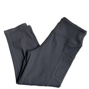 Z by Zella Girl Ribbed Crop Pocket Leggings - Gray - Small 7/8